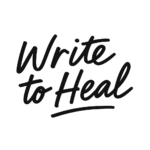 write to heal logo black